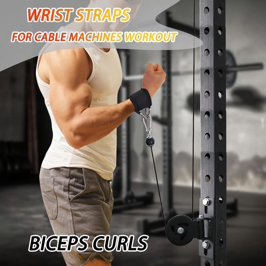 Adjustable Fitness Wrist Straps, Non-Slip Design, Suitable for Cable Machines, Weightlifting, Home Gym, Strength Training Accessories