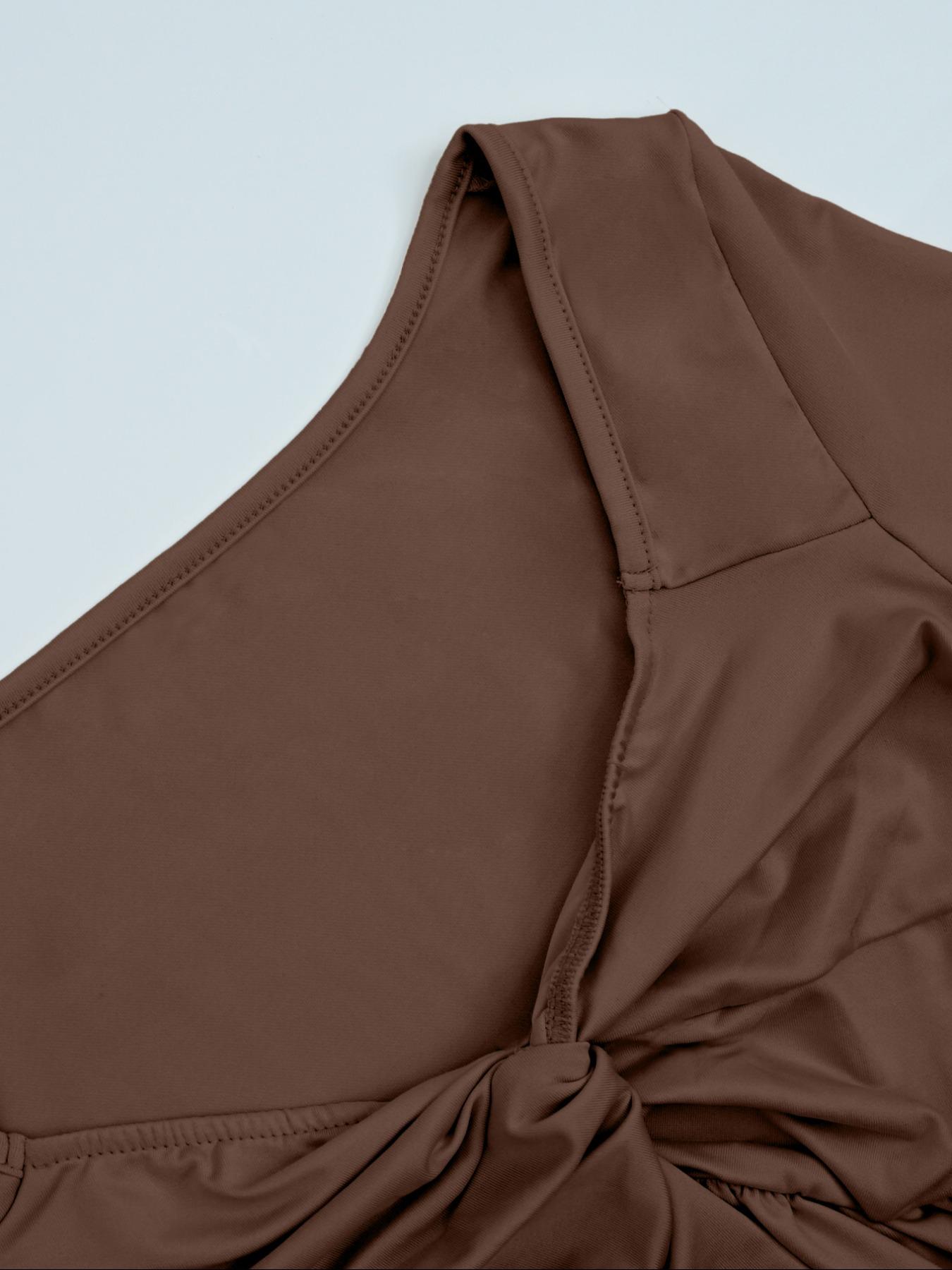 Women's Casual Fashion Apricot Smocked Doll Top, Long Sleeve T-shirt for Autumn and Winter