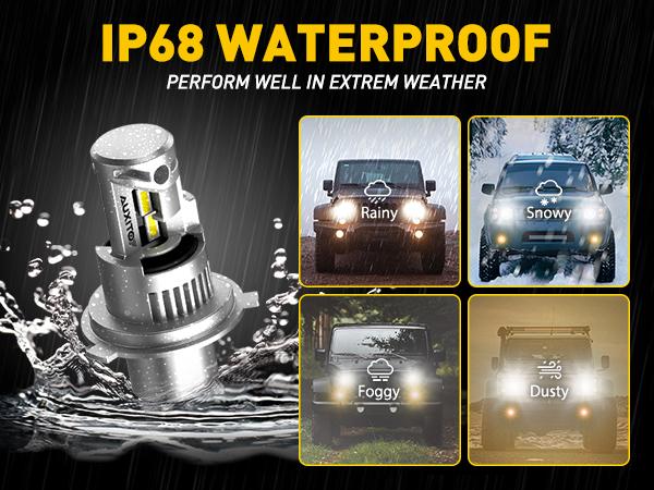 AUXITO 9003 LED Bulb H4 Bulbs, 44000LM Brighter Ultra-Bright, Plug N Play, Long Lifespan, No Flicker, 99% Compatibility, 2PCS AUXITO 9003 LED Bulb H4 Bulbs, 44000LM Brighter Ultra-Bright, Plug N Play, Long Lifespan, No Flicker, 99% Compatibility, 2PCS