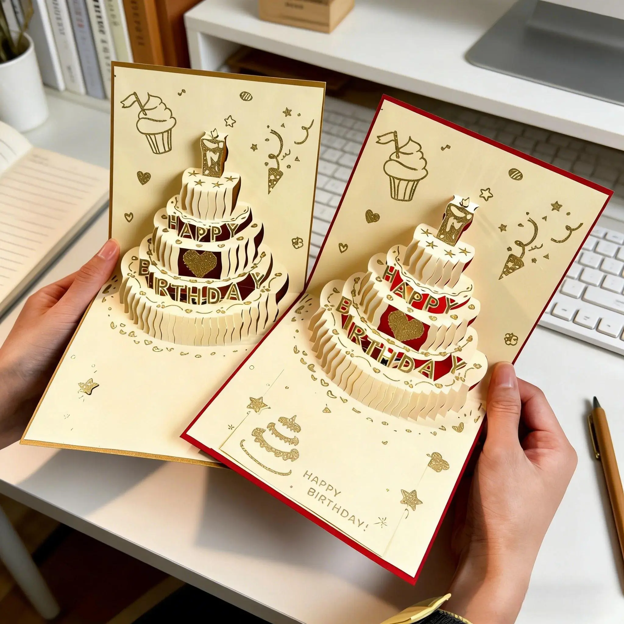 3D Pop up Birthday Cards Handmade Greeting Cards with Envelopes for Christmas Valentines Birthday Anniversary Wedding