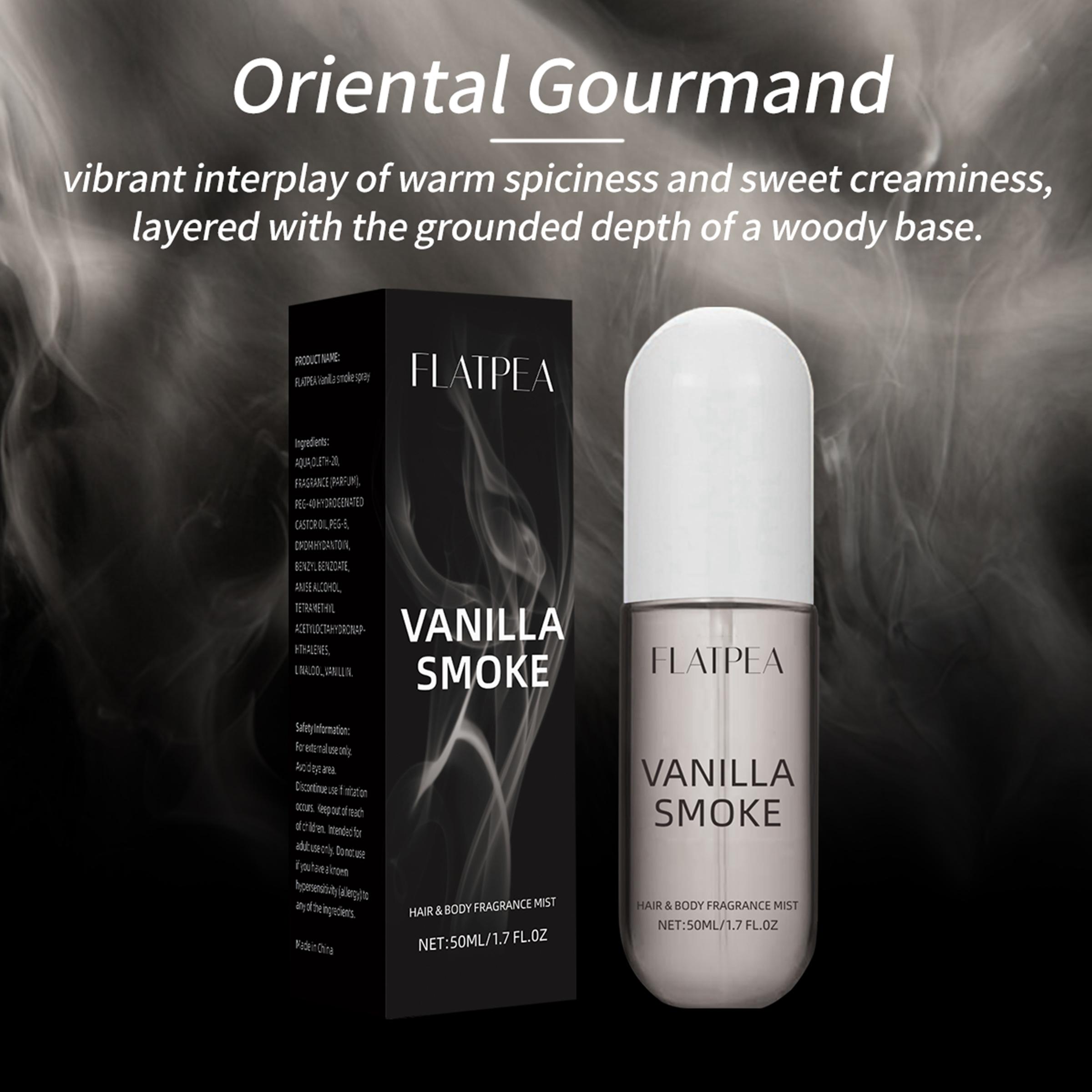 50ML Vanilla Smoke Spray Eau De Perfume, Oriental Spicy Scented Fragrance, Long-Lasting Aroma, Ideal for Daily Use & Gifting
