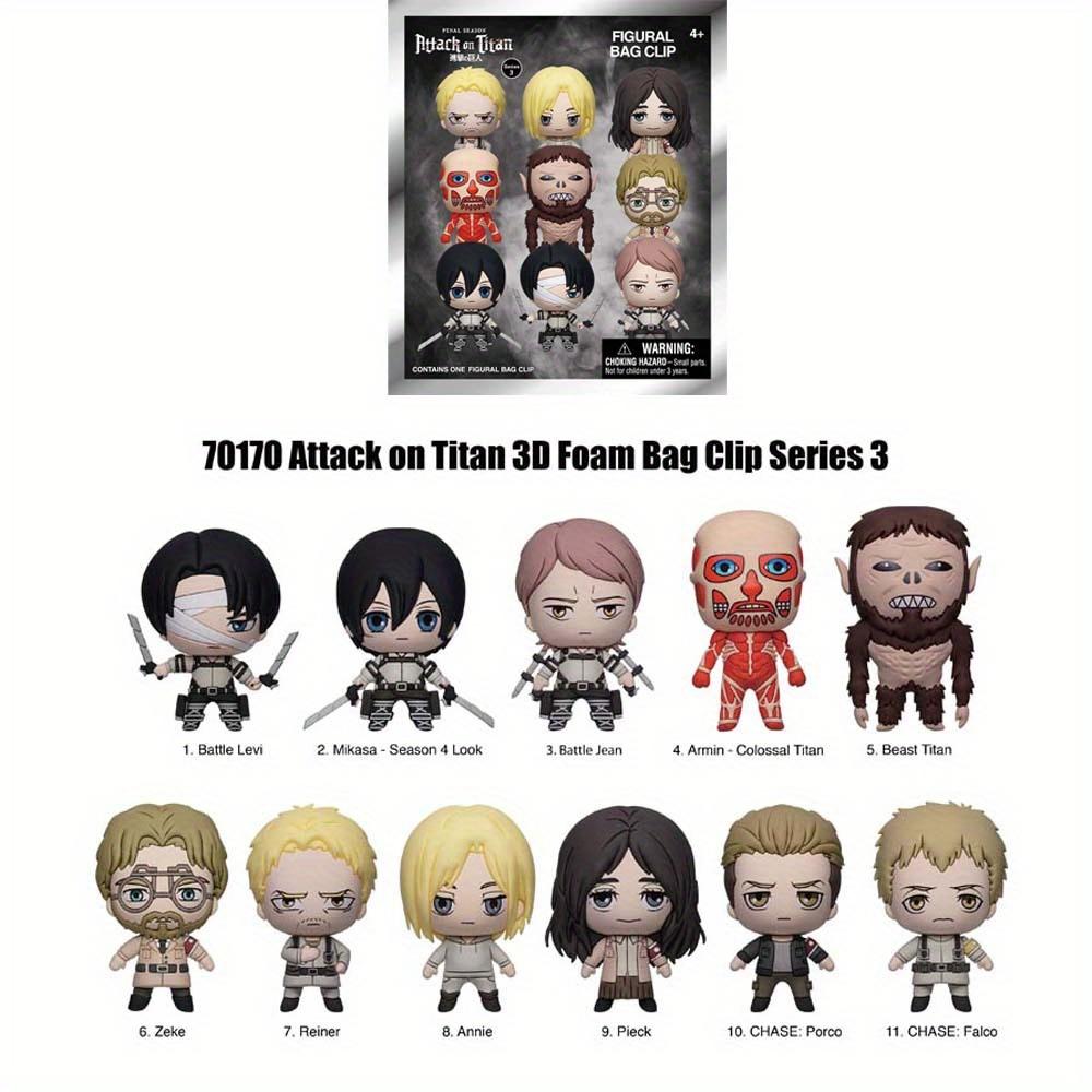 ATTACK ON TITAN Officially Licensed 3D Cartoon Anime Characters Series 3 Mystery Blind Box Keychain Eren JägerMikasa Ackerman Exquisite Collectibles for Friends Family Couples Birthday ATTACK ON TITAN Officially Licensed 3D Cartoon Anime Characters Series 3 Mystery Blind Box Keychain Eren JägerMikasa Ackerman Exquisite Collectibles for Friends Family Couples Birthday