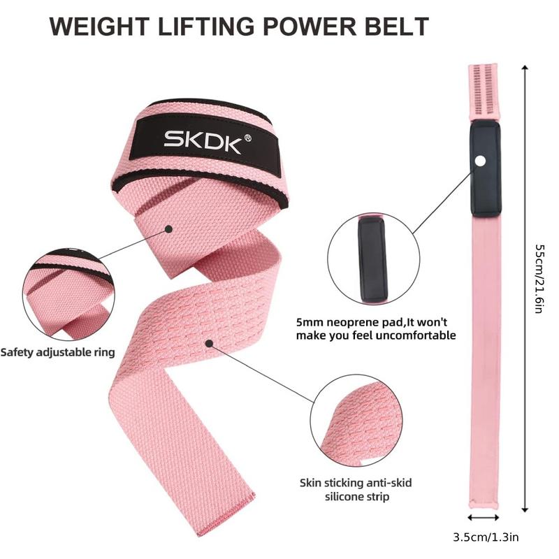 Adjustable Non-Slip Weightlifting Wrist Straps, Deadlift Straps, Power Training Fitness Assist Bands, Gym Support Sports Grip Bands, Set of 2