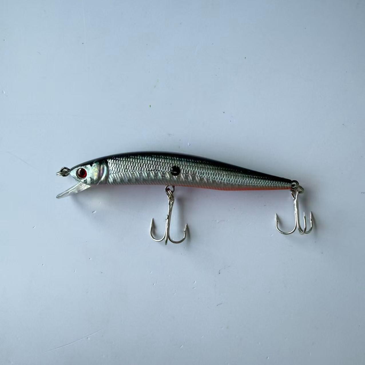 Large brand replica, popular, 1pcs, Luya bait curved belly Mino far throw water surface strap sound bead hot stamping mouth bass bait, suitable for freshwater and seawater fishing accessories fishing gear supplies