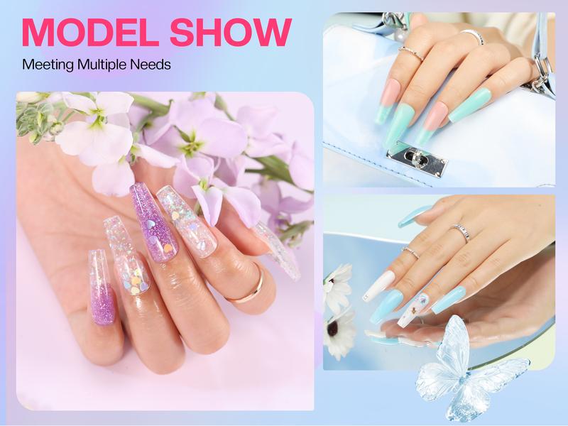 Beginner Poly Gel Nail Kit: 15/8 Colors & UV Lamp | Complete DIY Nail Art Set for Home Use | Perfect for Women & Girls