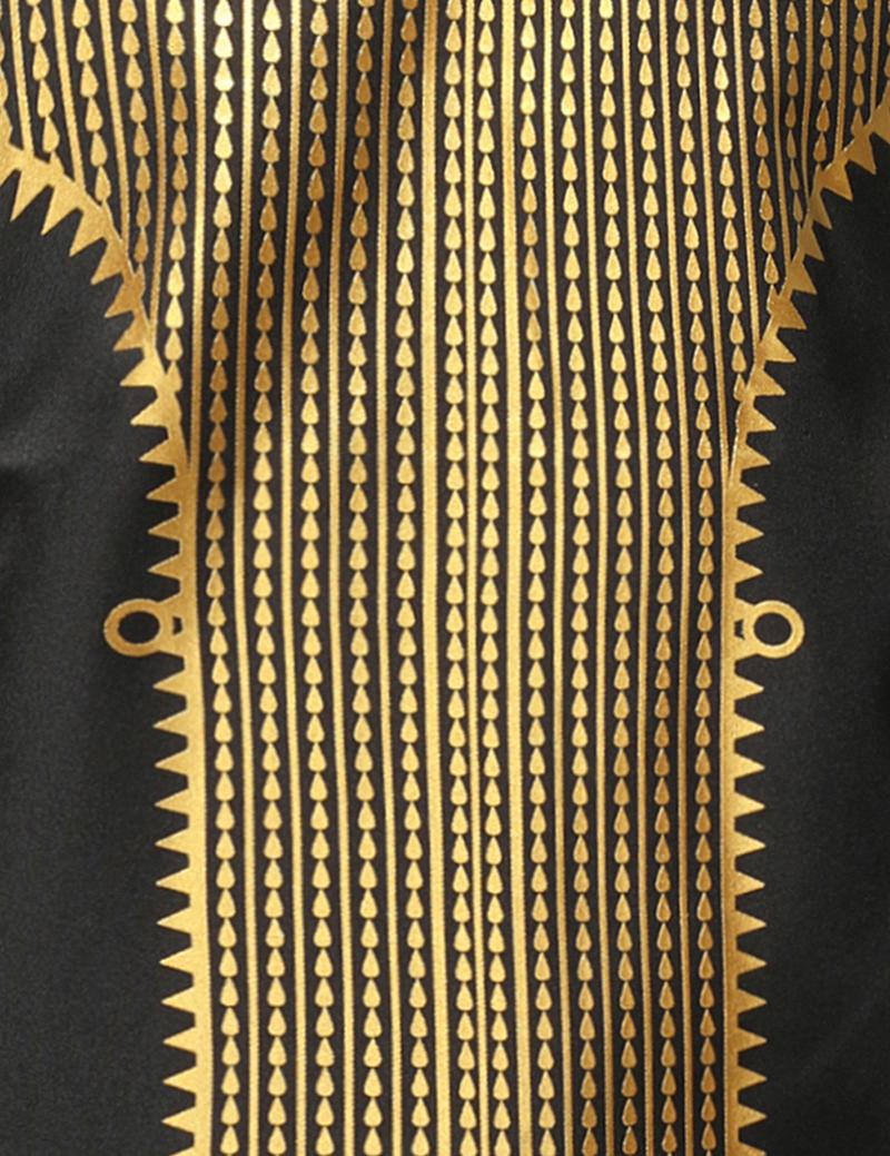 ZEROYAA Men's Africa Suit Long Sleeve Bronzing Print Shirt and Pants Outfit Traditional 2 Piece Set Clothes Cotton sets for men clothing men's 2 piece set Menswear Classic summer outfits men