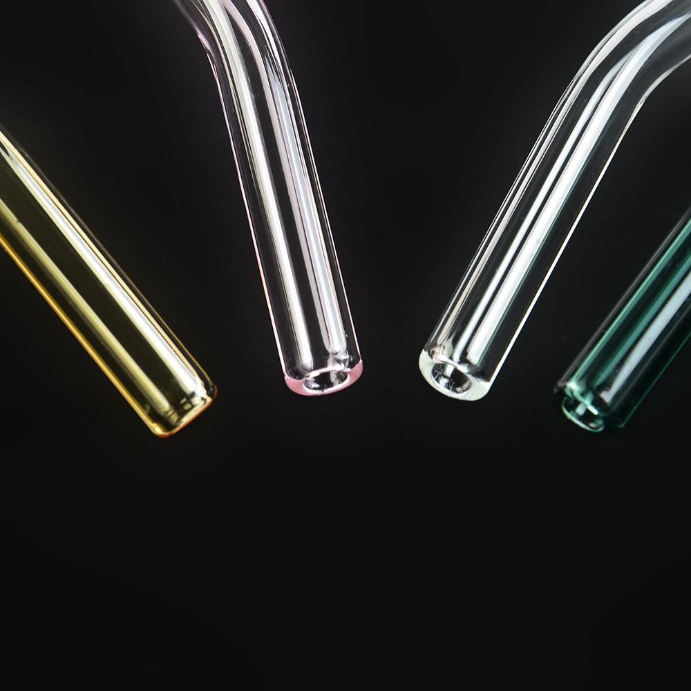 Coloful Reusable Glass Straws Set for Juice / Beverage / Smoothie / Shakemile, Dishwasher Safe and Shatter Resistant .