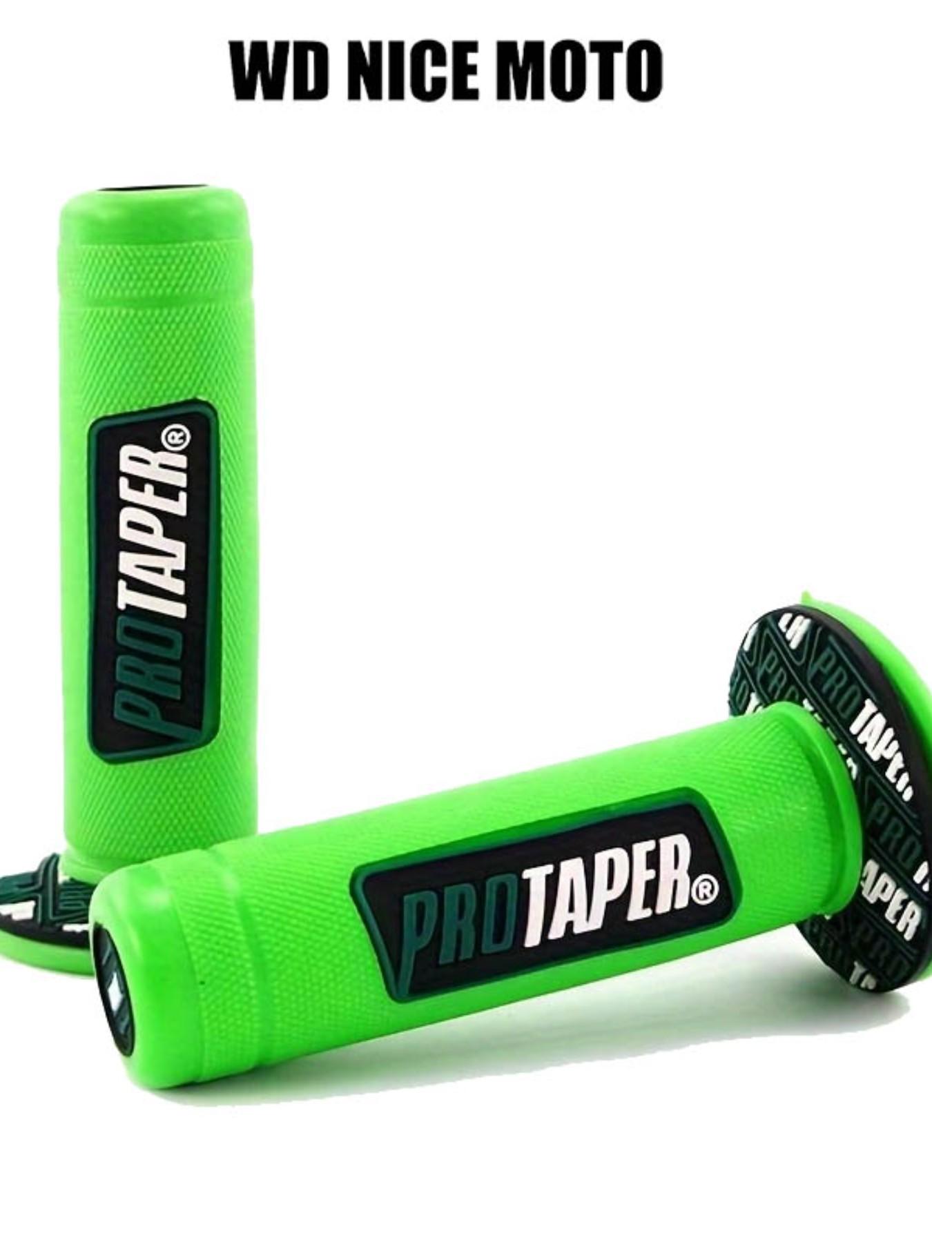 WD Nice Moto Motorcycle Handle Grips, 7/8" 22mm Universal Handlebar Rubber Gel, Comfortable Hand Grip for Motocross & Dirt Bikes