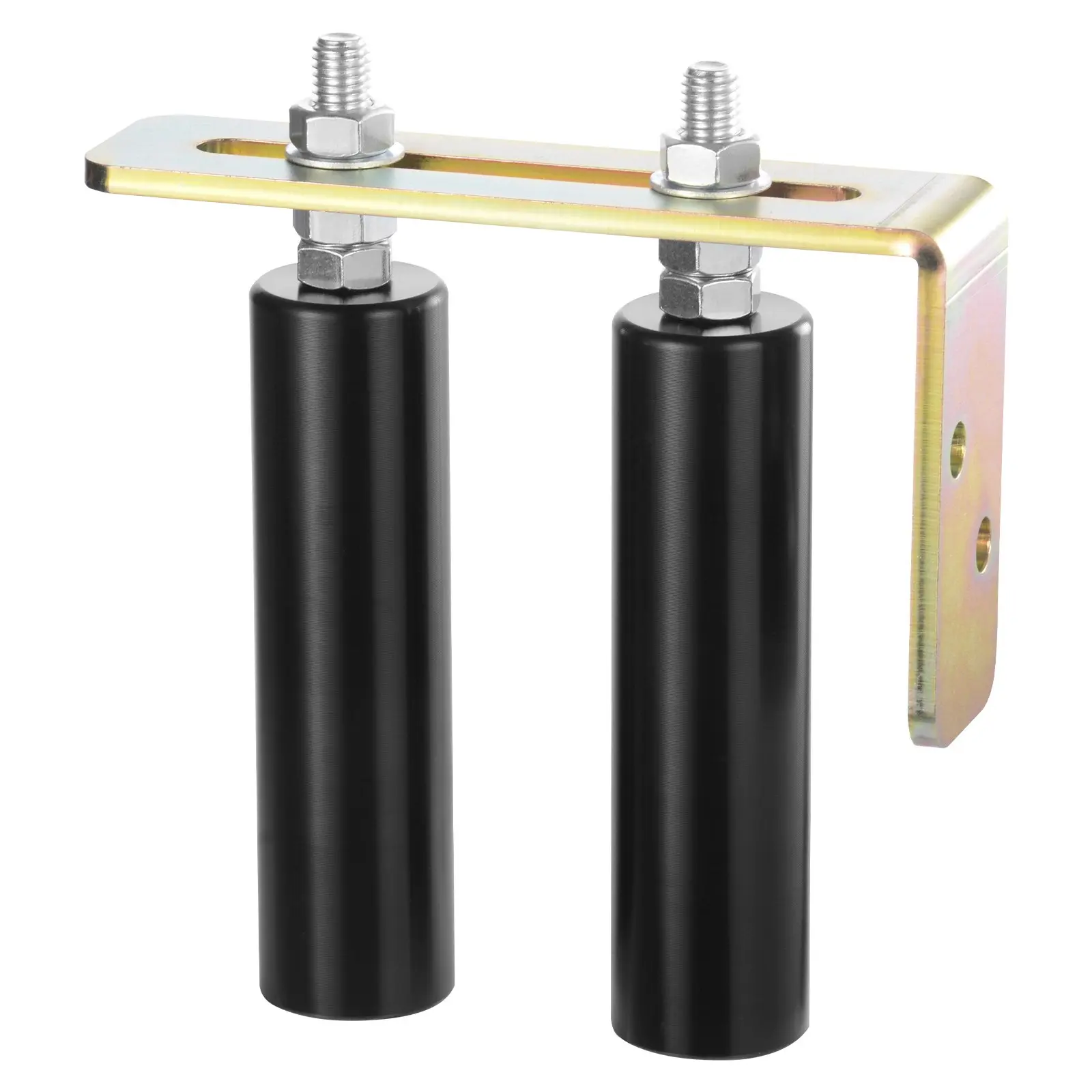 【toolupgrade】VEVOR Sliding Gate Kit, 6" Rolling Gate Hardware Kit with L-Bracket, Universal Adjustable Sliding Gate Rollers, Heavy Duty Black Sliding Gate Guide Roller for Sliding Gates and Rolling Door