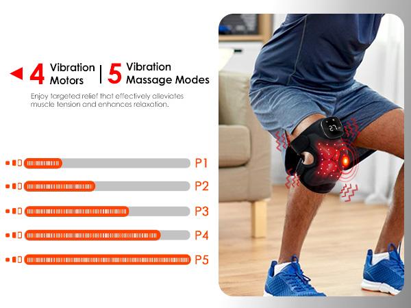 Red Light Therapy Knee Brace - Knee Massager with 4 Vibration Areas, 660nm&850nm, Wireless Controller, Red Light Therapy healing Device for Knee Elbow Shoulder Red Light Therapy Knee Brace - Knee Massager with 4 Vibration Areas, 660nm&850nm, Wireless Controller, Red Light Therapy healing Device for Knee Elbow Shoulder