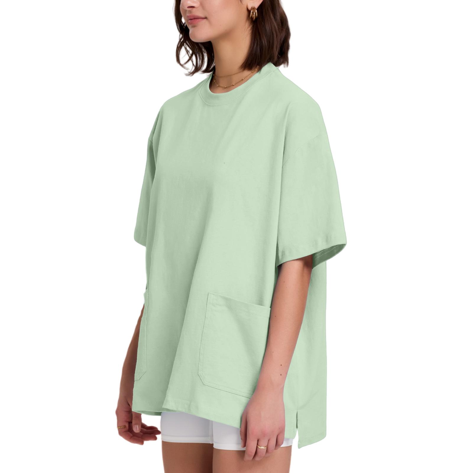 FAIABLE Unisex Oversized T-Shirt with Batwing Sleeves and 3 Utility Pockets–Casual Loose Fit Tee for Men and Women–Stylish Streetwear-Inspired Top with Large Pockets – Plain Basic Tee for Everyday Wear, Travel, or Layering