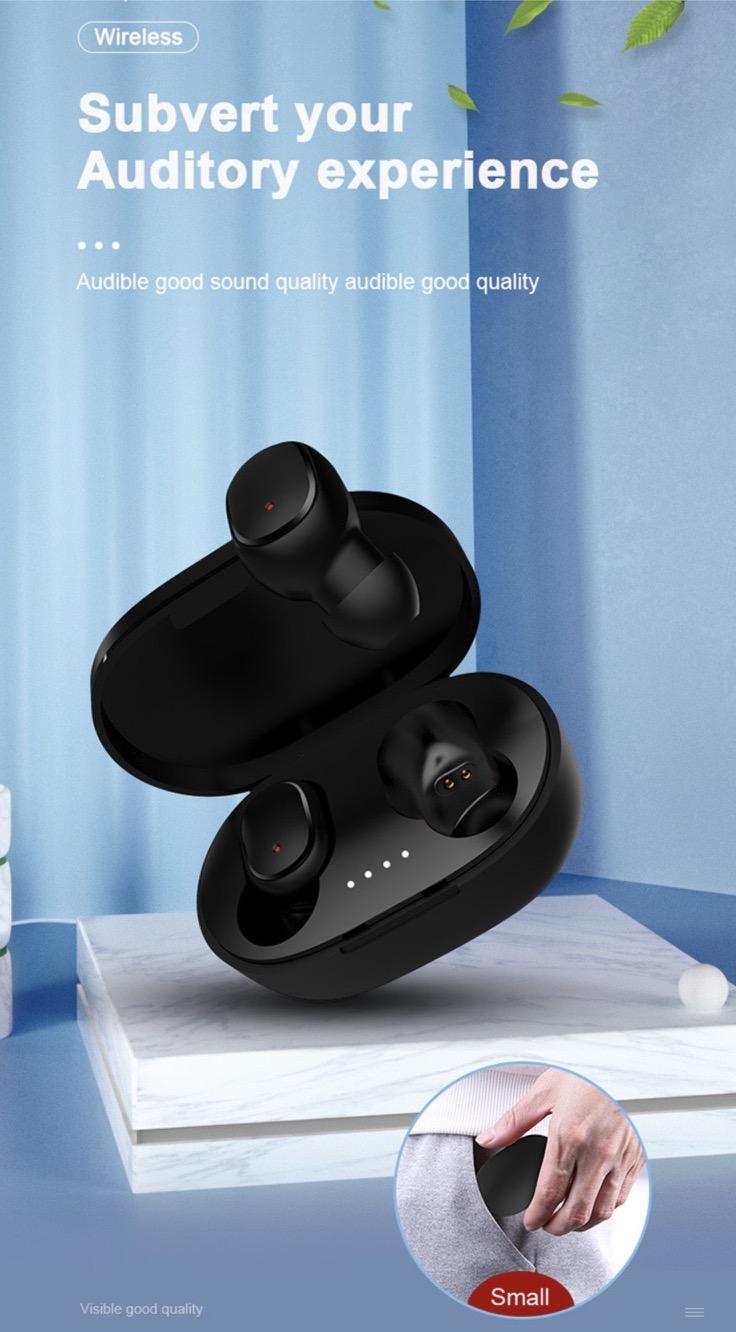 Redbeat A6S  Bluetooth Headphones 5.0 Waterproof 1PX4 Lightweight 3g Earbuds Audio Earphones Ready Stock Electronic HeadseBlack Friday Flash Sale Halloweent True Wireless Headset