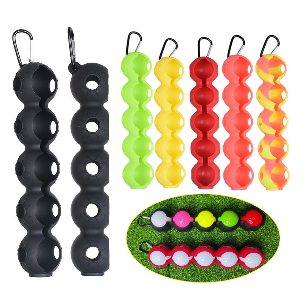Silicone Golf Ball Bag Protective Cover, Mini Multicolor Ball Pouch, Portable Golf Equipment, Golf Accessories for Men & Women