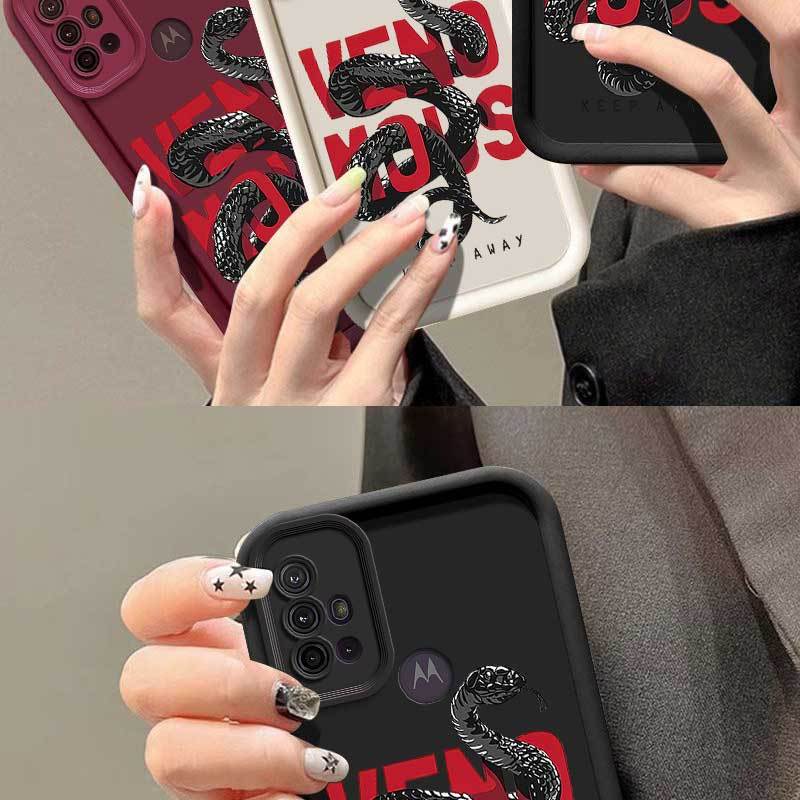 1 Piece Scarlet Python G10 Silicone Shockproof Cover For Moto G10 - Ideal For Entertainment