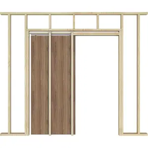 Pocket Door Frame Kit with 220LBS Two-Way Soft-Close Mechanism, Smooth and Quiet, Easy to Install Hidden Door Kit, for 24" to 36" x 80"