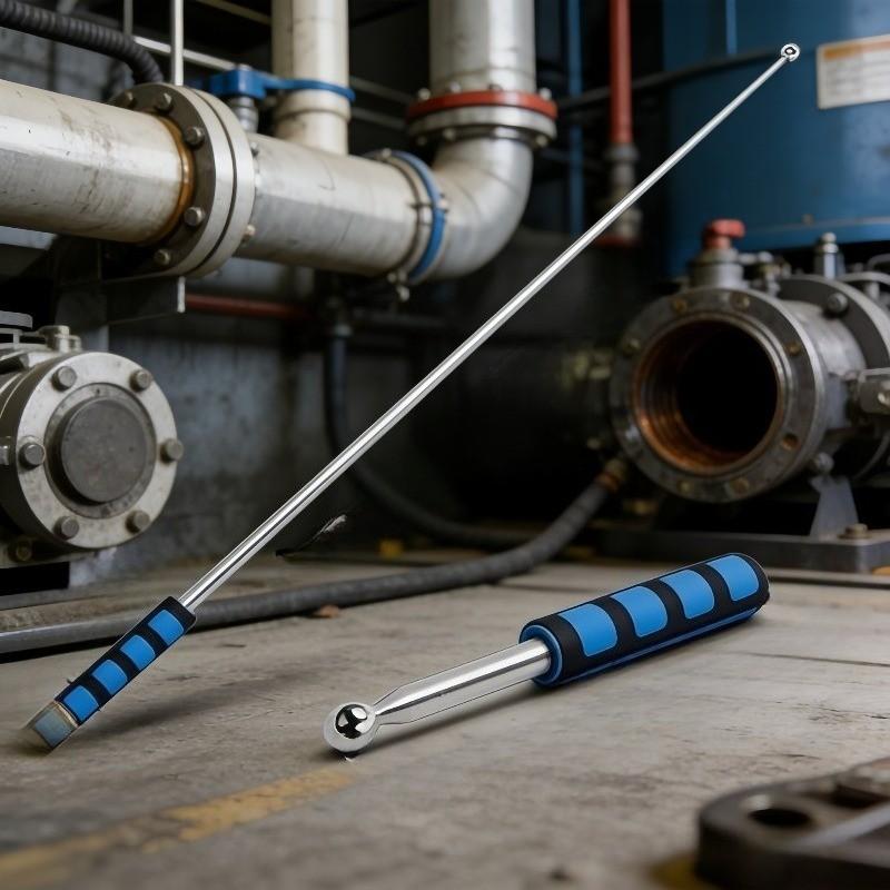 Two-Piece Durable Extendable Hammer Set, Adjustable Length, Retractable Handle, Non-Slip Grip, Ideal for Bathroom, Tile Installation, Home Renovation