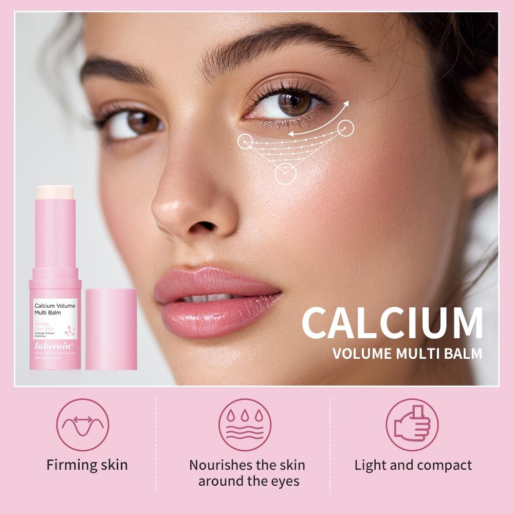 Lakerain Moisturizing Eye Multi Balm, Wrinkle Core Stick with Collagen, Firming Moisturizer Stick, Under Eye Balm, Brightener & Tightener for Improving Fine Lines Dark Circles and Puffiness, Non-Greasy, Lightweight, Skin Care, Eye Care Routine
