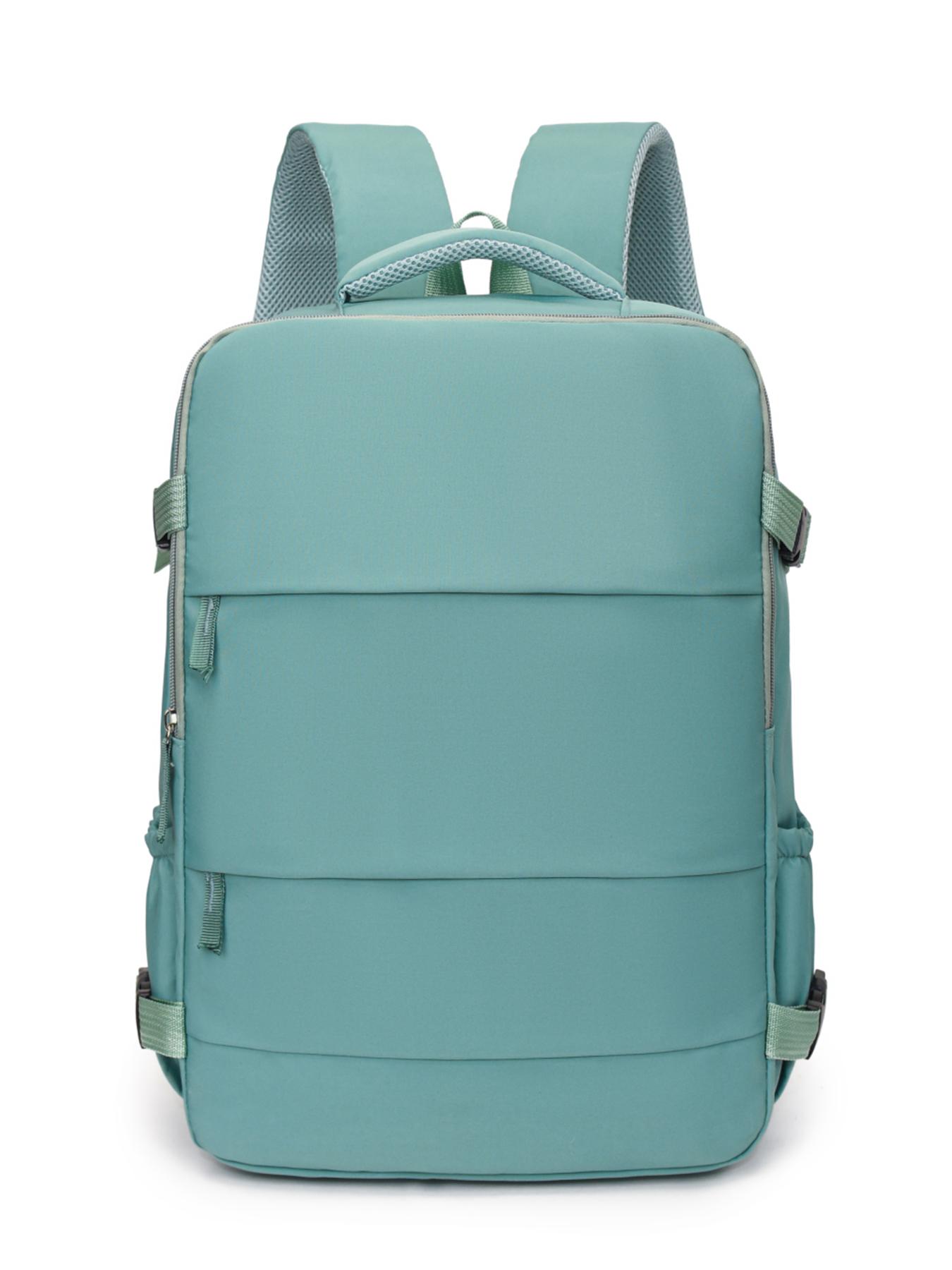 Simple commuting backpack, Casual Travel Backpack, Traveler Essentials Backpack, solid color multi compartment bag, large capacity computer bag, with side pockets, suitable for traveling and working