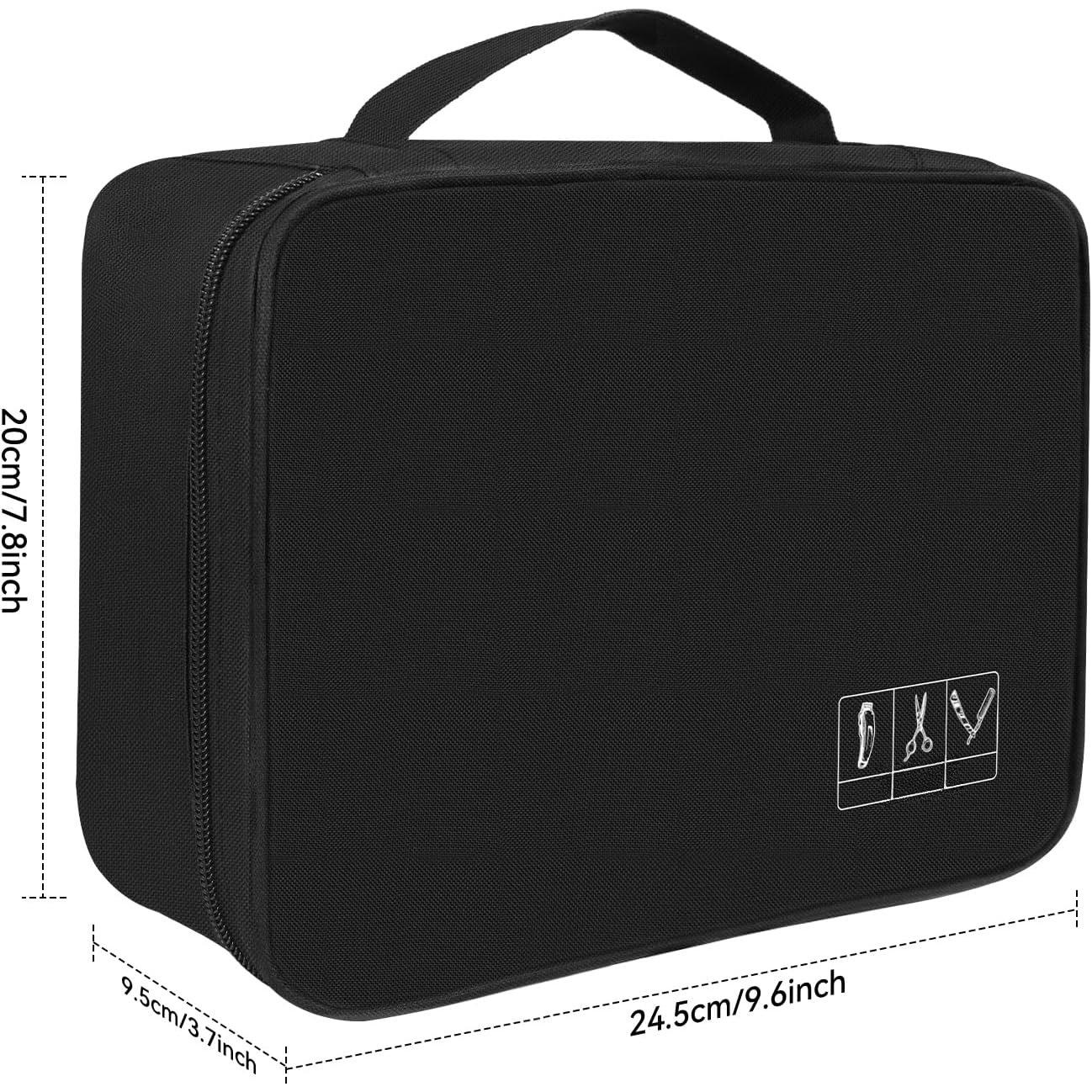 Barber Tools Bag Barber Case Hair Tools Travel Bag Clipper Guard Holder for Clippers and Supplies Hair   Storage Bag Portable Clipper Storage Holder Organizer for Hair  (Black)