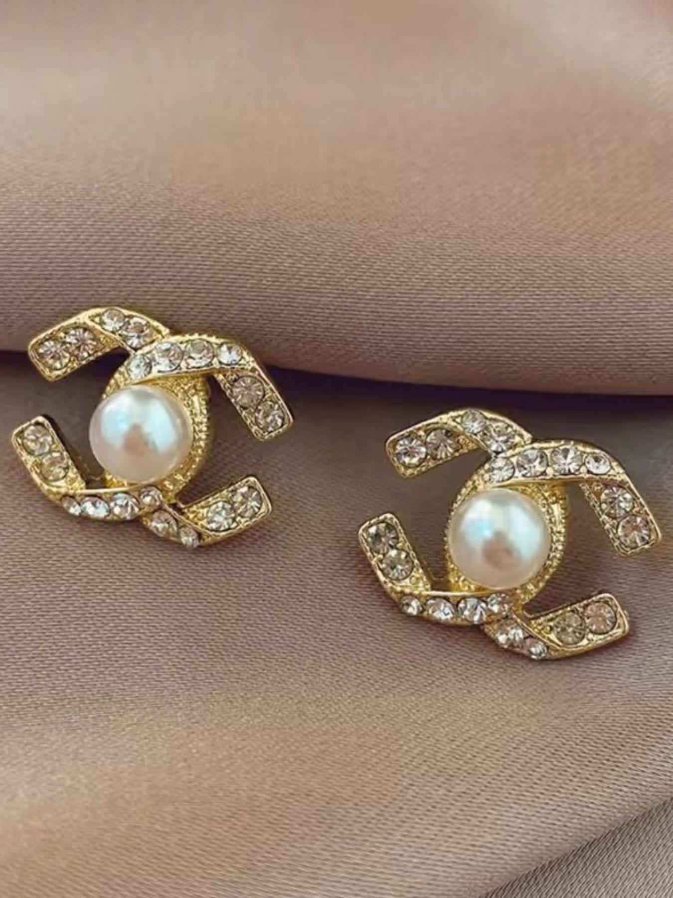 Elegant Pearl Stud Earrings for Women, Fashionable Cross Design, Perfect for Daily Wear, Dates & Events, Versatile Accessory, High Quality Earrings