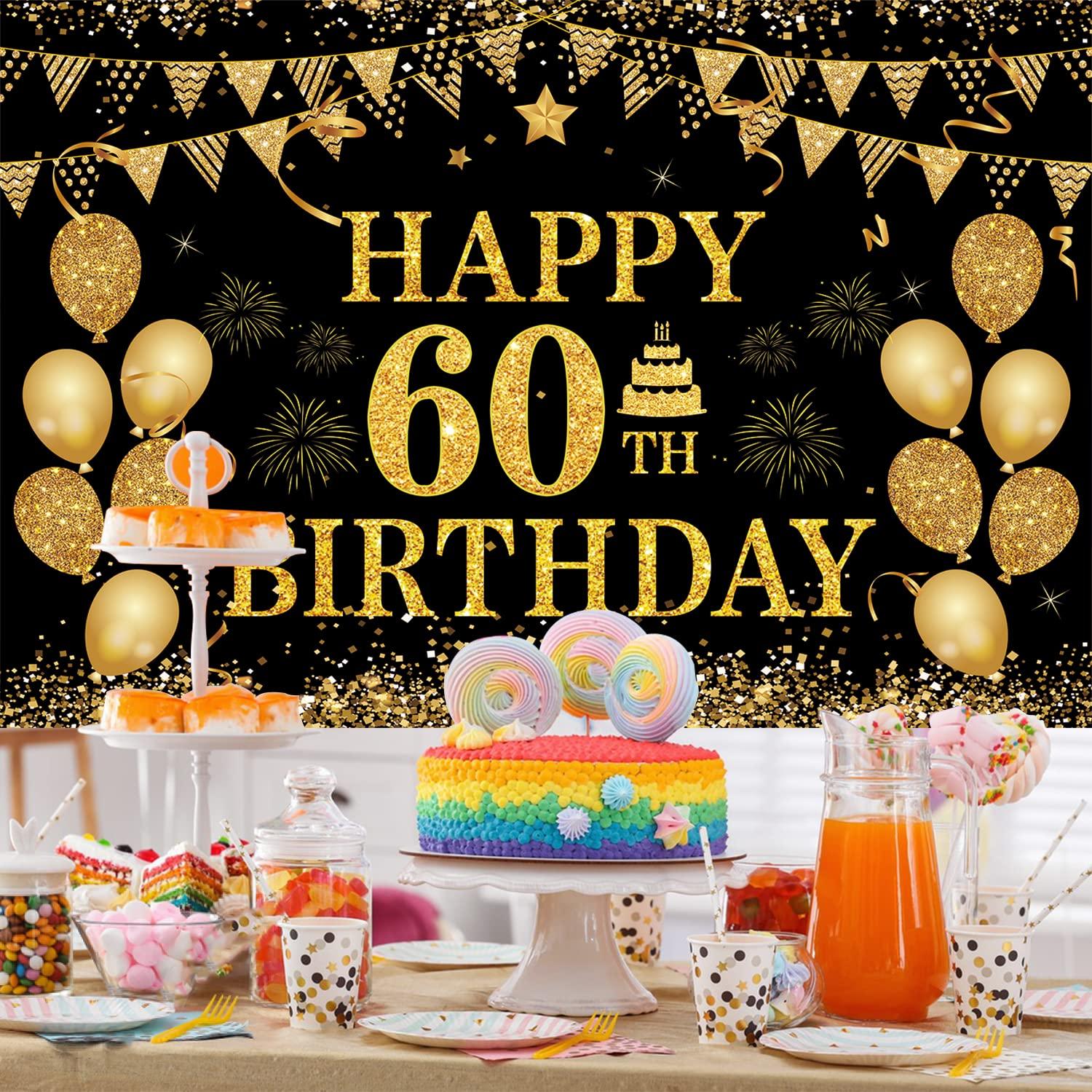 60th Birthday Backdrops, Birthday Banners, Birthday Party Decorations, Family Photo Backdrops