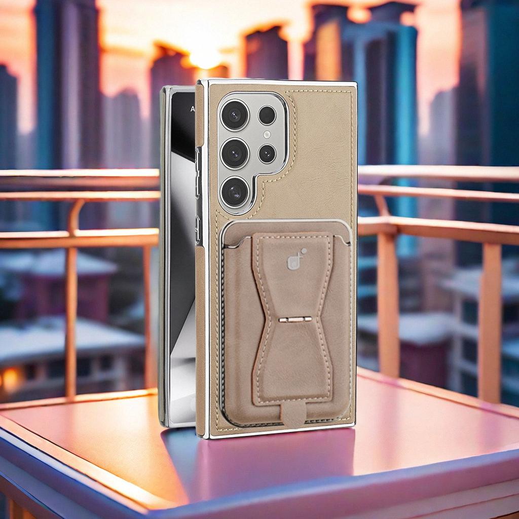 For  S24/S22/S23 magnetic card bag wallet style high-end business and fashion phone case