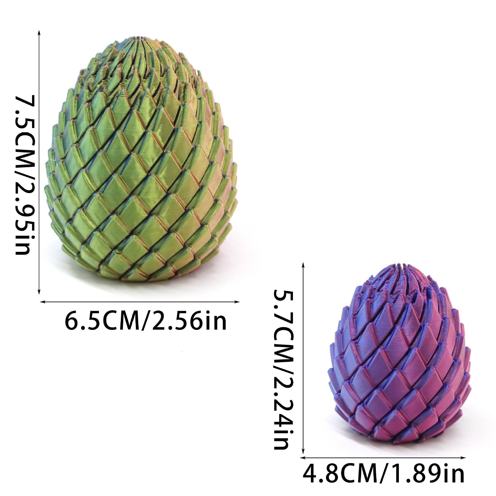 3D Printed Deformable Stress Relief Fidget Dragon Egg, Twister Slime Ball, Perfect Home Decor, Desktop Ornament, Holiday Gift
