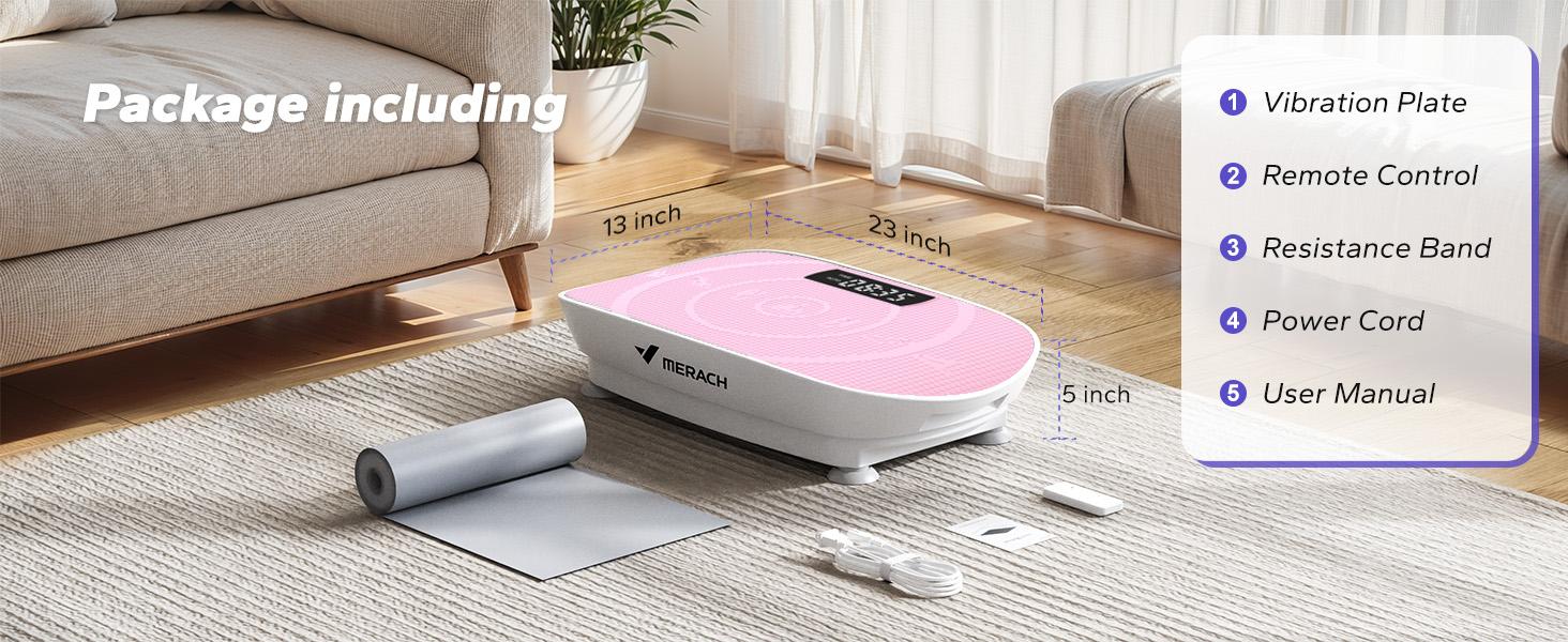MERACH Vibration Plate Exercise Machine, Lymphatic Drainage Machine, Whole Body Workout Vibration Platform for Wellness and Fitness