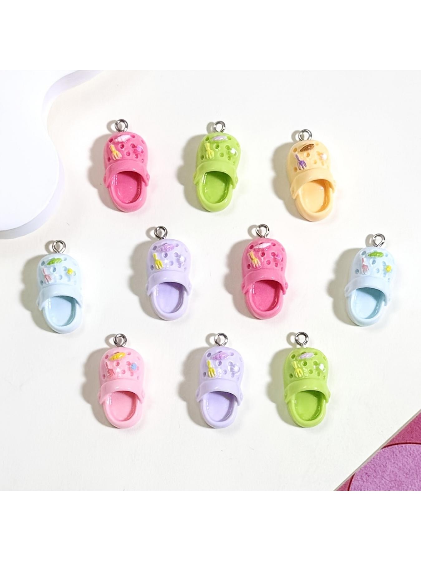 10Pcs Mixed Color Resin Matching Beads DIY Pendant Handmade Fashionable Jewelry Accessories Creative Gift for Earrings Necklace Charms Diy Craft Embellishments Resin Craft Supplies Beaded Set Diy Beading Diy Jewelry Making