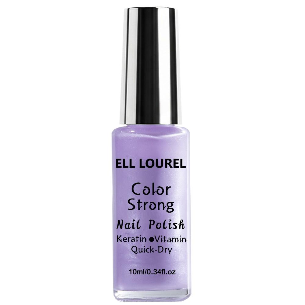 ELL LOUREL New Arrival Color Strong Nail Polish, 10ml Lavender Quick-Dry Nail Varnish, Keratin & Vitamin Infused, Alcohol-Free, Nail Chip-Resistant, Long-Lasting High Gloss, Nourishing Formula for Healthy Nails, Perfect for Daily Wear, Parties, Manicure