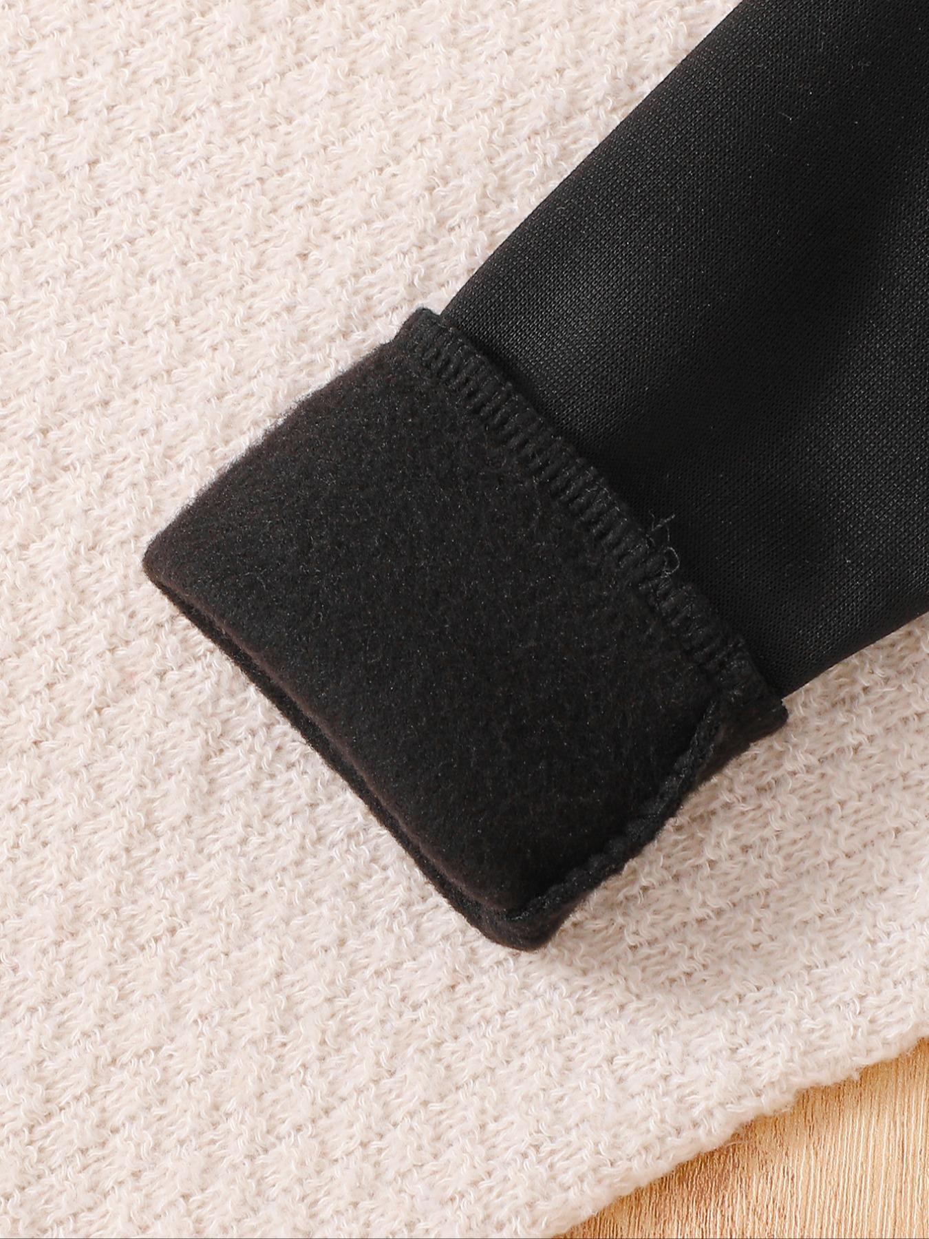 Autumn Winter Kids Hooded Sweatpants Set, Cute Cherry Letter Print, Fitted Casual Style, Thick Fabric, Perfect for Fall & Winter Seasons