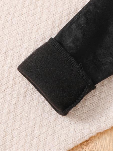 Autumn Winter Kids Hooded Sweatpants Set, Cute Cherry Letter Print, Fitted Casual Style, Thick Fabric, Perfect for Fall & Winter Seasons