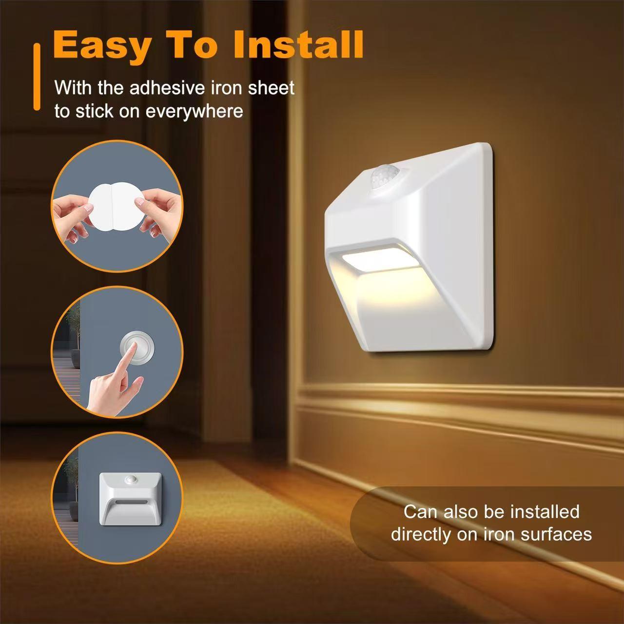 2Pcs Sensor Wall Sconces, Modern LED Rechargeable Wall Lights, Magnetic Attachment, Wireless, 2200mAh Long Battery Life, Motion-Activated Lighting; For Hallways, Bedrooms, Bathrooms, and as Motion-Activated Night Lamps