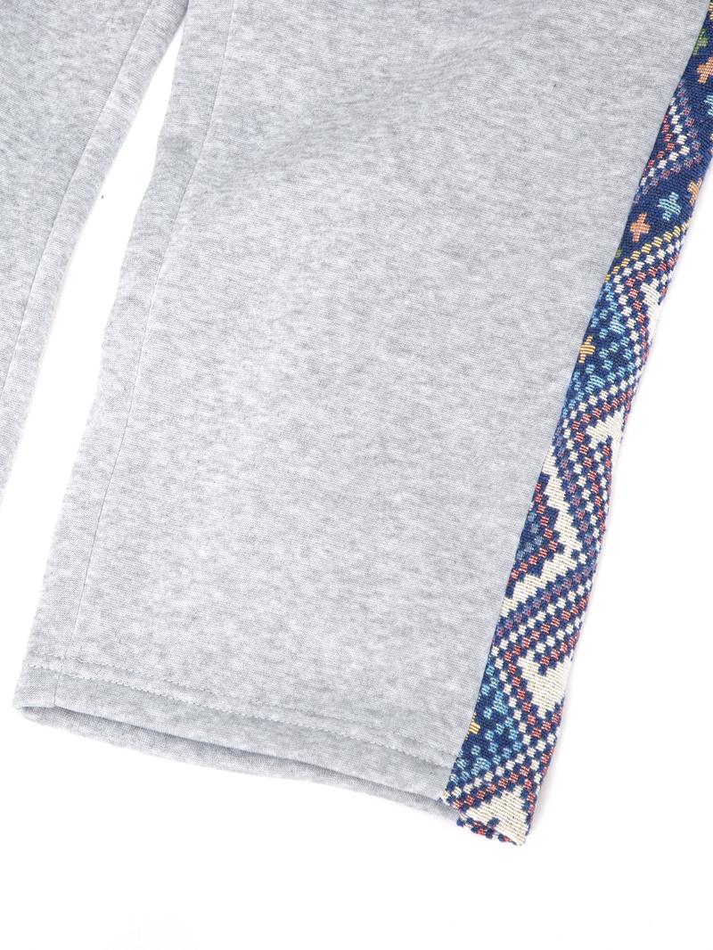 Men's Two-Piece Sport Set, Ethnic Pattern Hoodie & Straight Leg Pants, Casual Style, Soft Fabric, Fall & Winter Wear, Athleisure Wear Set