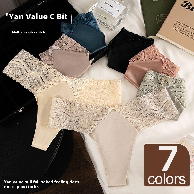 7PCS For Women Plain Fashion High Quality New summerproducts Basic Comfort Comfortable CottonLingerie Womenswear Bikini Frill Innerwear Style StretchComfort Basic Plain Cotton Spandex Women's MinimalistMulticolor panty soft