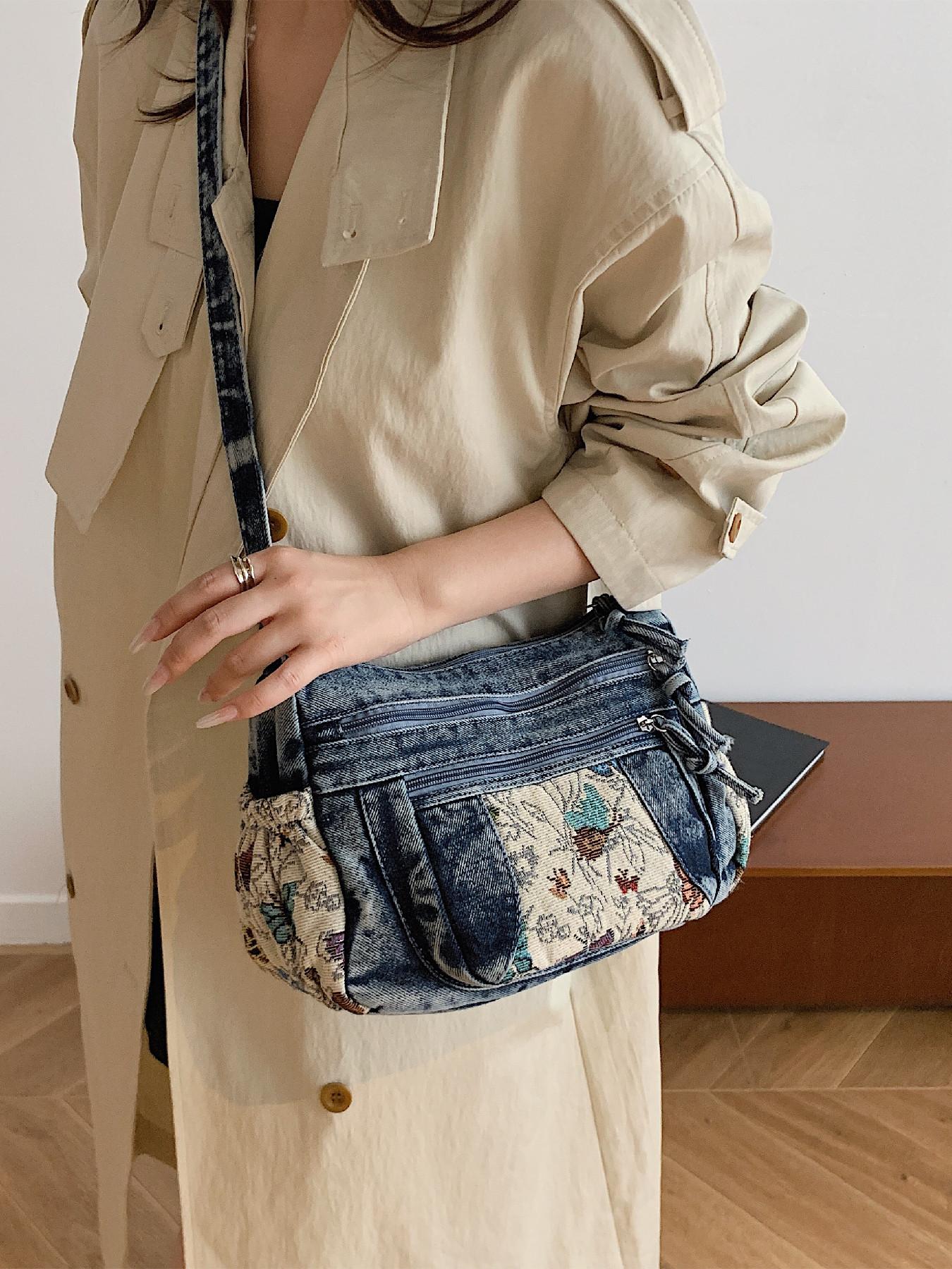 Casual Fashion Multi-Pocket Butterfly Design Bag, Shoulder & Crossbody Handbag, Stylish Women's Accessory for Daily Use