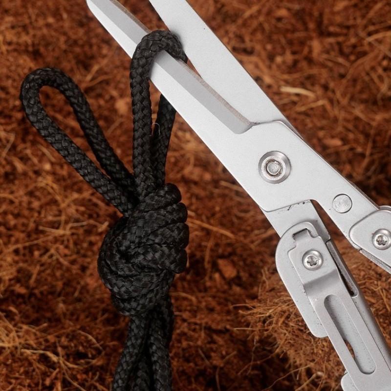 1pc Camping All-In-One Scissors, Foldable Multi-Functional Outdoor Emergency Scissors, Portable Pocket Tool, Garden Lawn Multifunctional Scissors, Survival Tools, Portable Hand Tools
