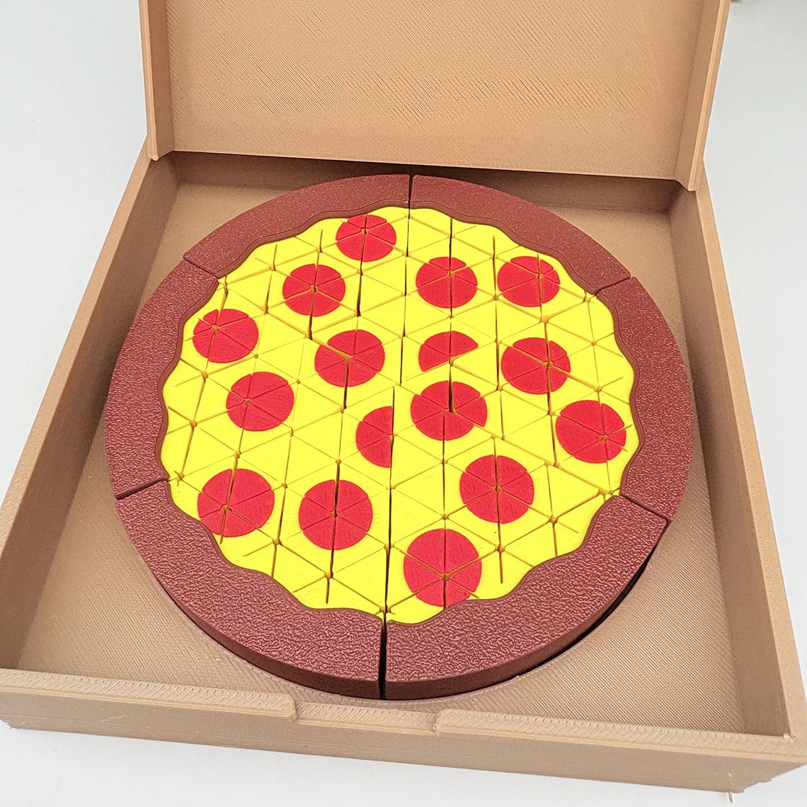 Pizza Box for Mini Pixel Pizza Stress Toys,3D Printed Mini Pizza Puzzle Box