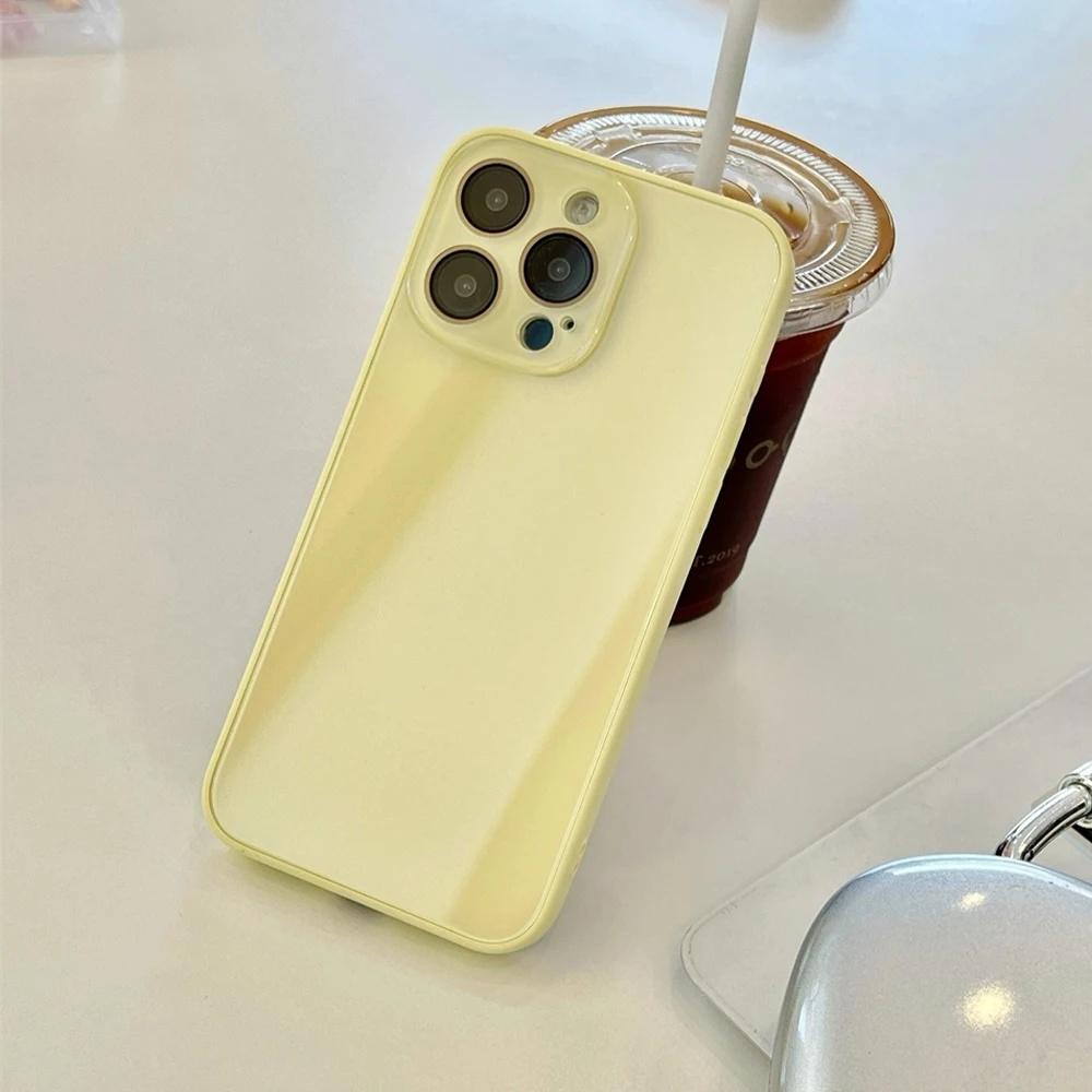Luxury AG Glass Candy Color Phone Case For iPhone 17Air 17 16 15 14 13 12 11 Pro Max Full Lens Camera Protective Shockproof Back Cover