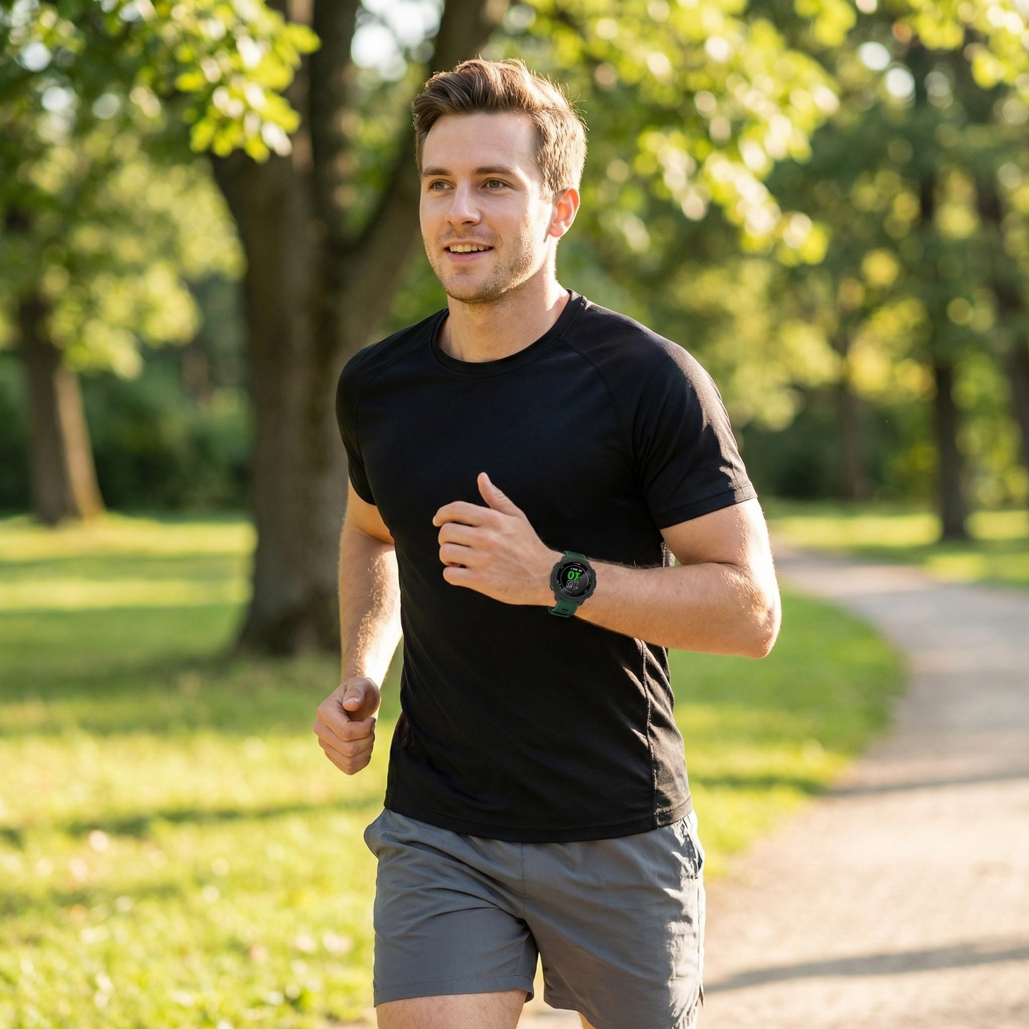 Silicone Watch Band and Case for Garmin Forerunner 158, Soft Skin-Friendly, Waterproof, Multiple Colors, Unisex, Sporty and Casual