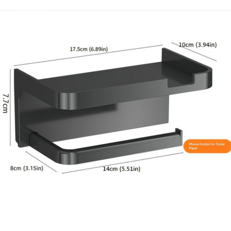 Bathroom toilet paper holder, roll tissue rack, storage shelf, draw-out tissue tube organizer for home restroom (Model: DM622)