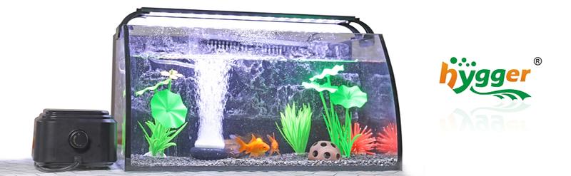 hygger Quietest Aquarium Air Pump, Adjustable Oxygen Pump 2 Air Outlets Ultra Silent Powerful Aerator Pump