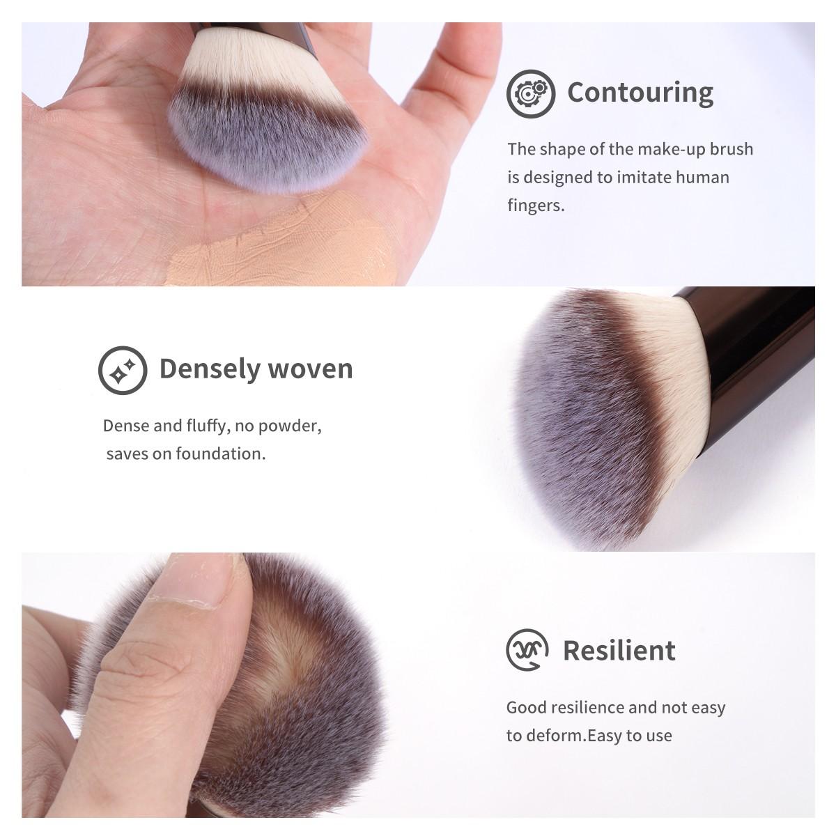 Maange 6-Piece Makeup Brush Set Includes Foundation Brush, Blush Brush, Powder Brush, Professional Cosmetic Brushes for Women