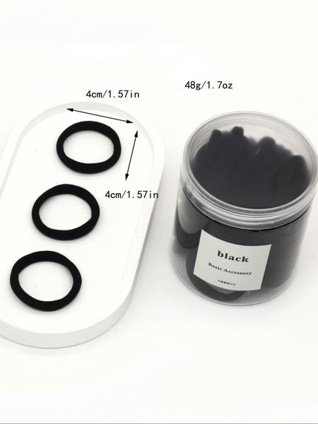 Sweet Plain Colorponytail Holder, 50pcs/set High Elastic Hair Tie, Casual Versatile Hair Accessories for Women and Girls Elastic Tie Band