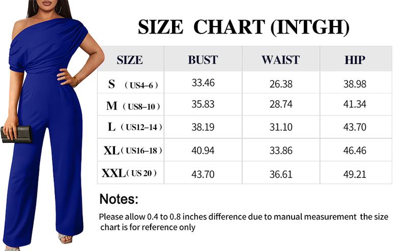 OYV Women's Casual Elegant Sleeveless Off Shoulder Wide Leg Long Pant Jumpsuits