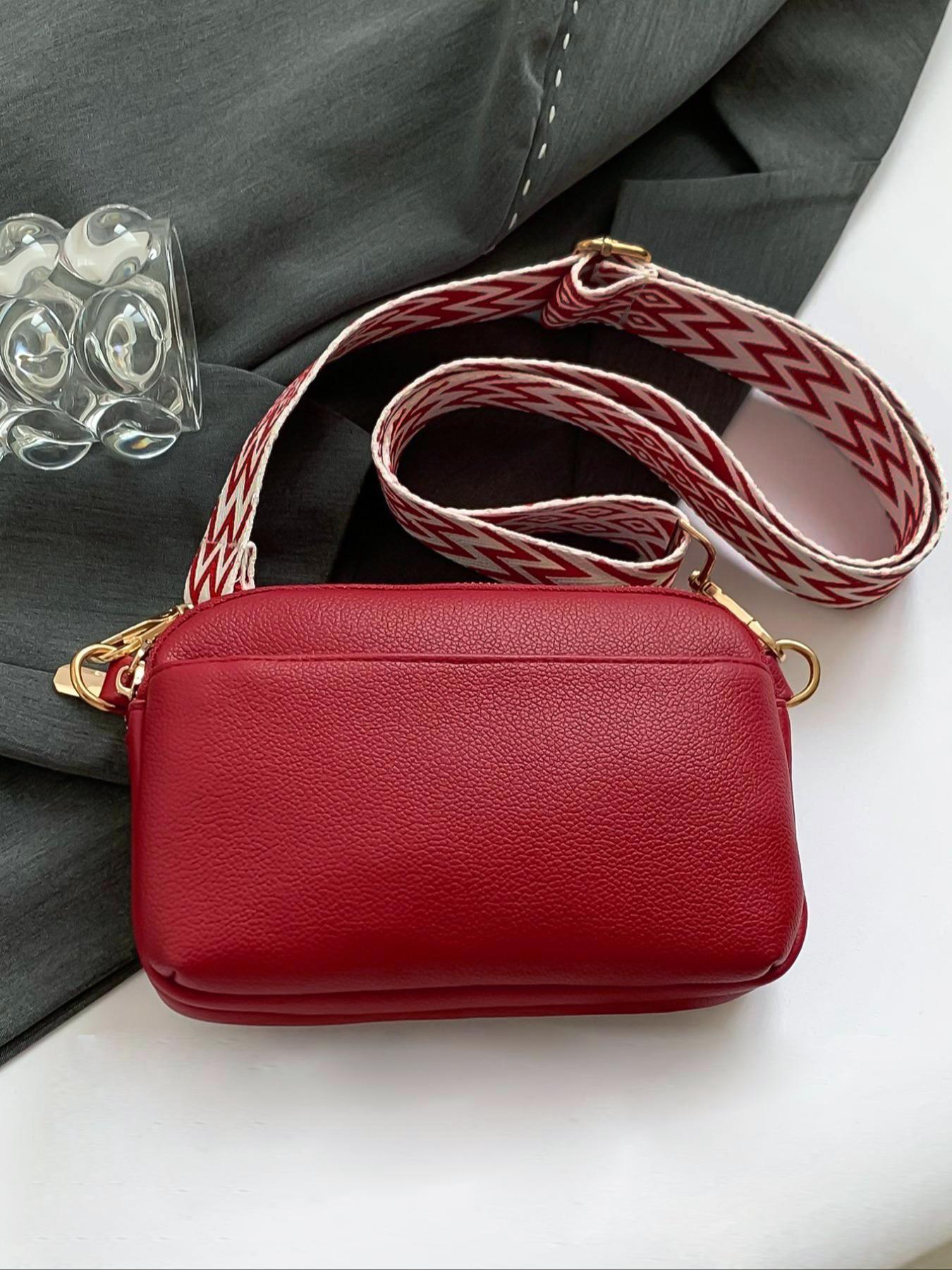 Outfits  Elegant Temperament Plain Color Square, Vintage Trendy Crossbody Bag with Adjustable Strap, Fashionable Crossbody Bag for Daily Use, Cross Body Bags