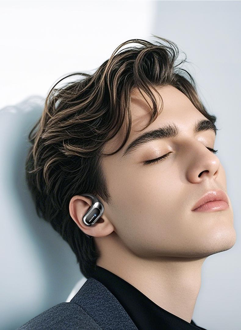 ERAZER X5 Wireless Earbuds, Open-Ear OWS Headphones, Ear Hooks Design , Wireless Earbuds, With HD Mic, Power Digital Display, 24H Playtime, Bluetooth 5.4 Earbuds, Gaming with Low Latency