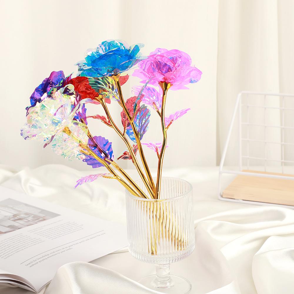 Realistic Rose Flower Decoration, Non-Dying Sunlight Color-Changing Design, Multiple Colors Available, Ideal Gift for Birthdays & Anniversaries