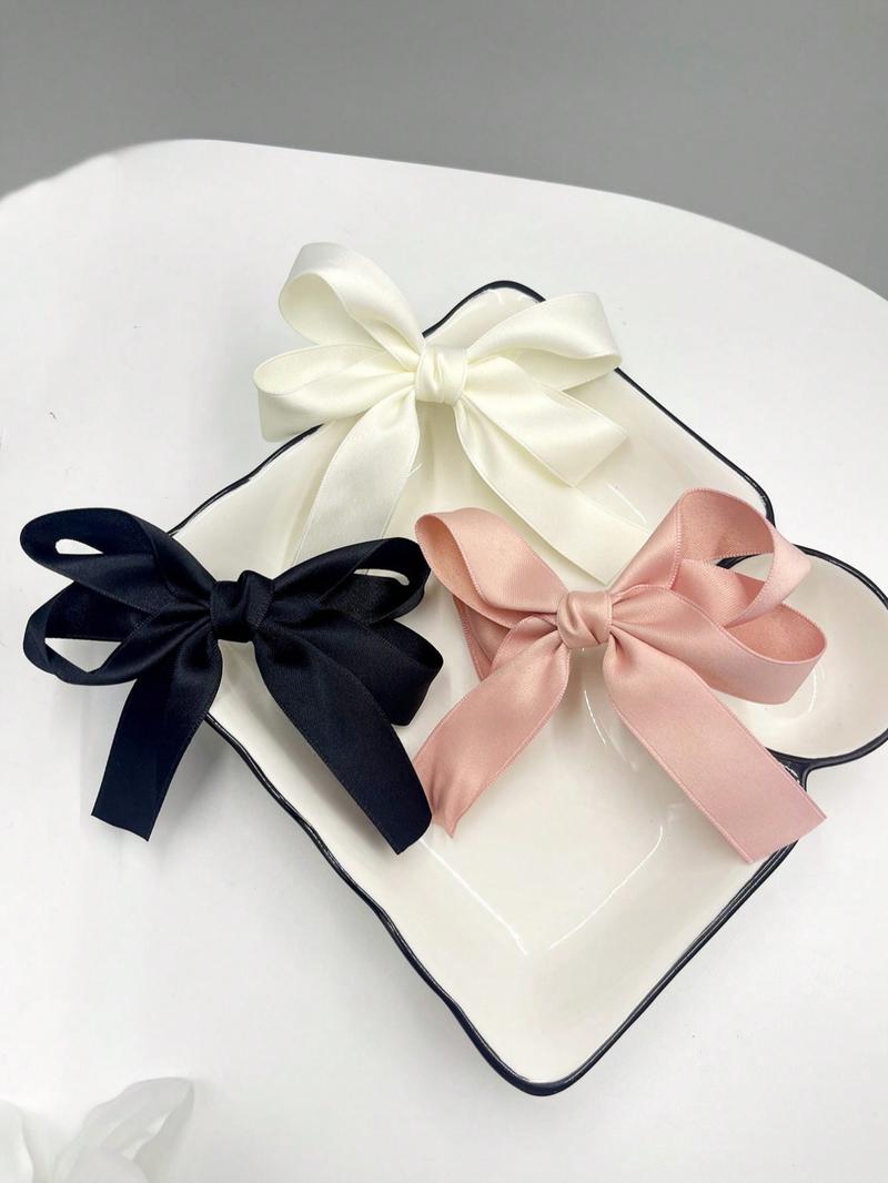 3pcs-Sweet-Chic-Bowknot-Hair-Clips-In-Beige-Pink-And-Black-Cute-Fabric-Hair-Accessories-For-Women-Girls-Perfect-For-Casual-Attire-Or-Vacation-Claw-Clips-Hair-Claws-Hair-Barrettes-School-Stuff