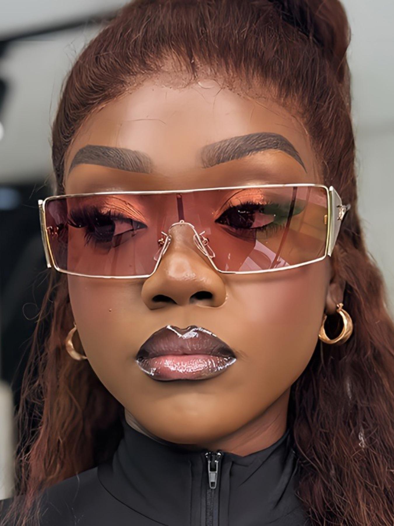 Women's New Full-Rim Irregular-Shaped Sunglasses, Fashionable Popular Metal Glasses, Multicolor Lenses Luxury Glasses, Casual Stylish Glasses